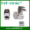 High performance NEXT 3dB Toolless Cat6 UTP Keystone jack